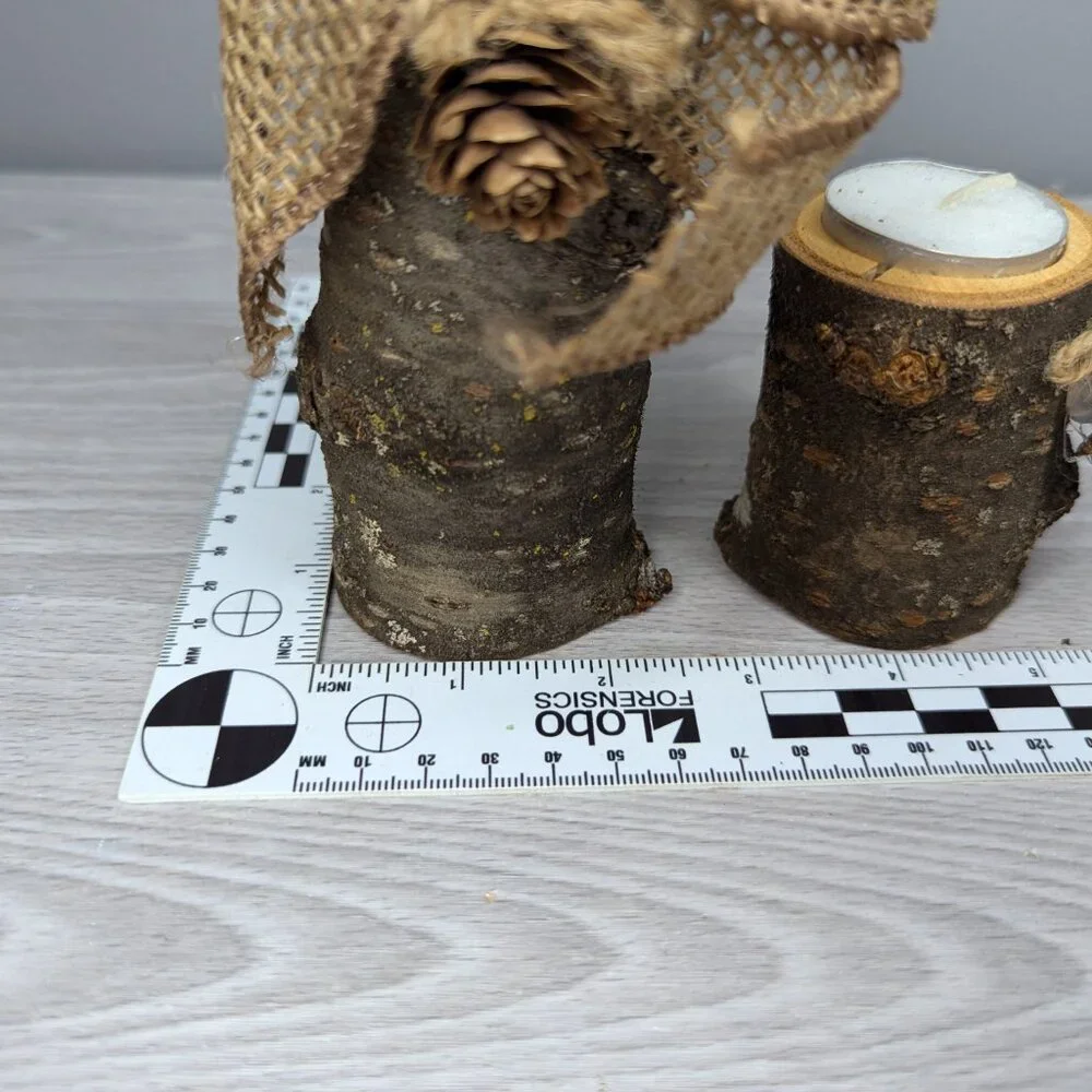 Wood Tea Light Holders Fall Autumn Thanksgiving Winter Decor